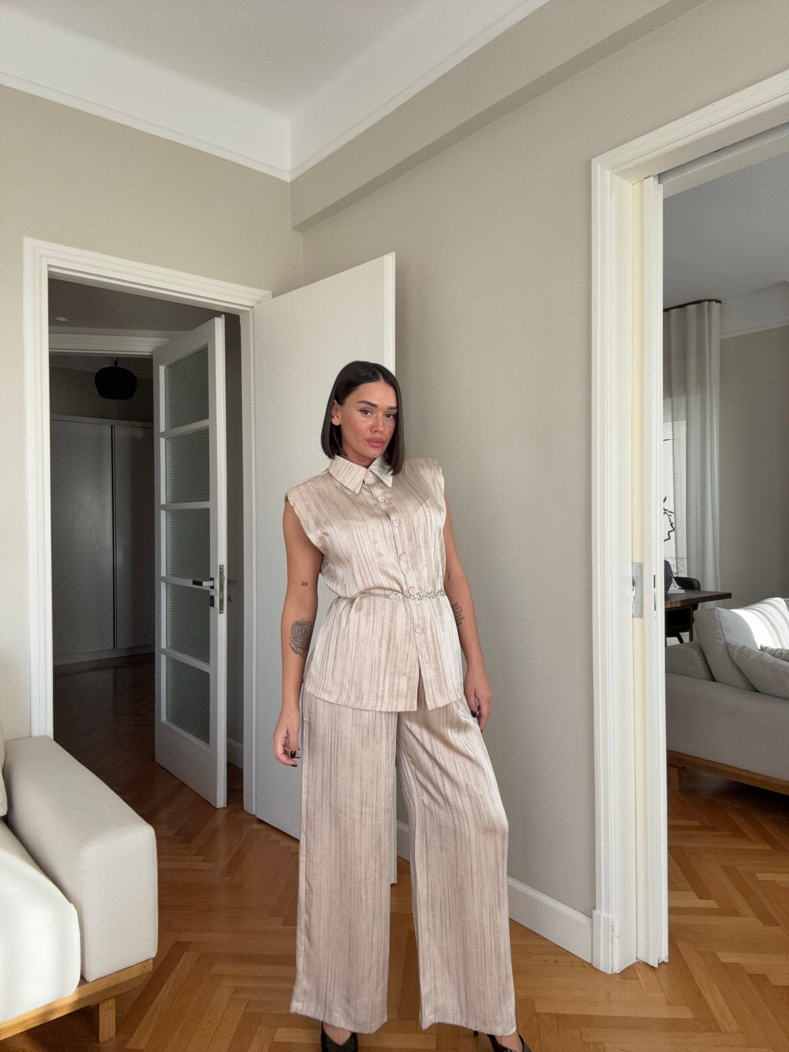 SET SATEN ME PANTALLONA