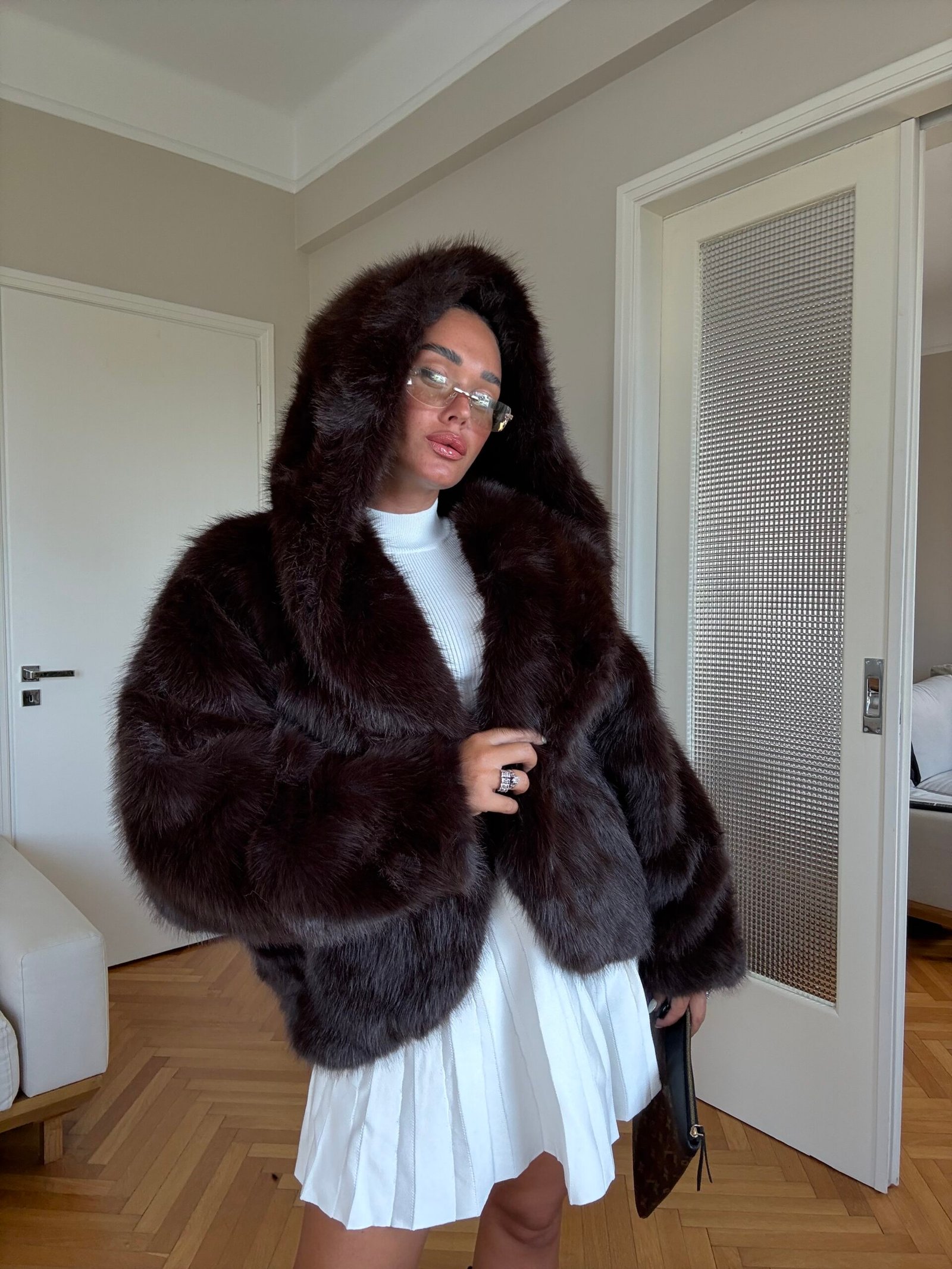FAUX FUR COAT ME KAPUÇ