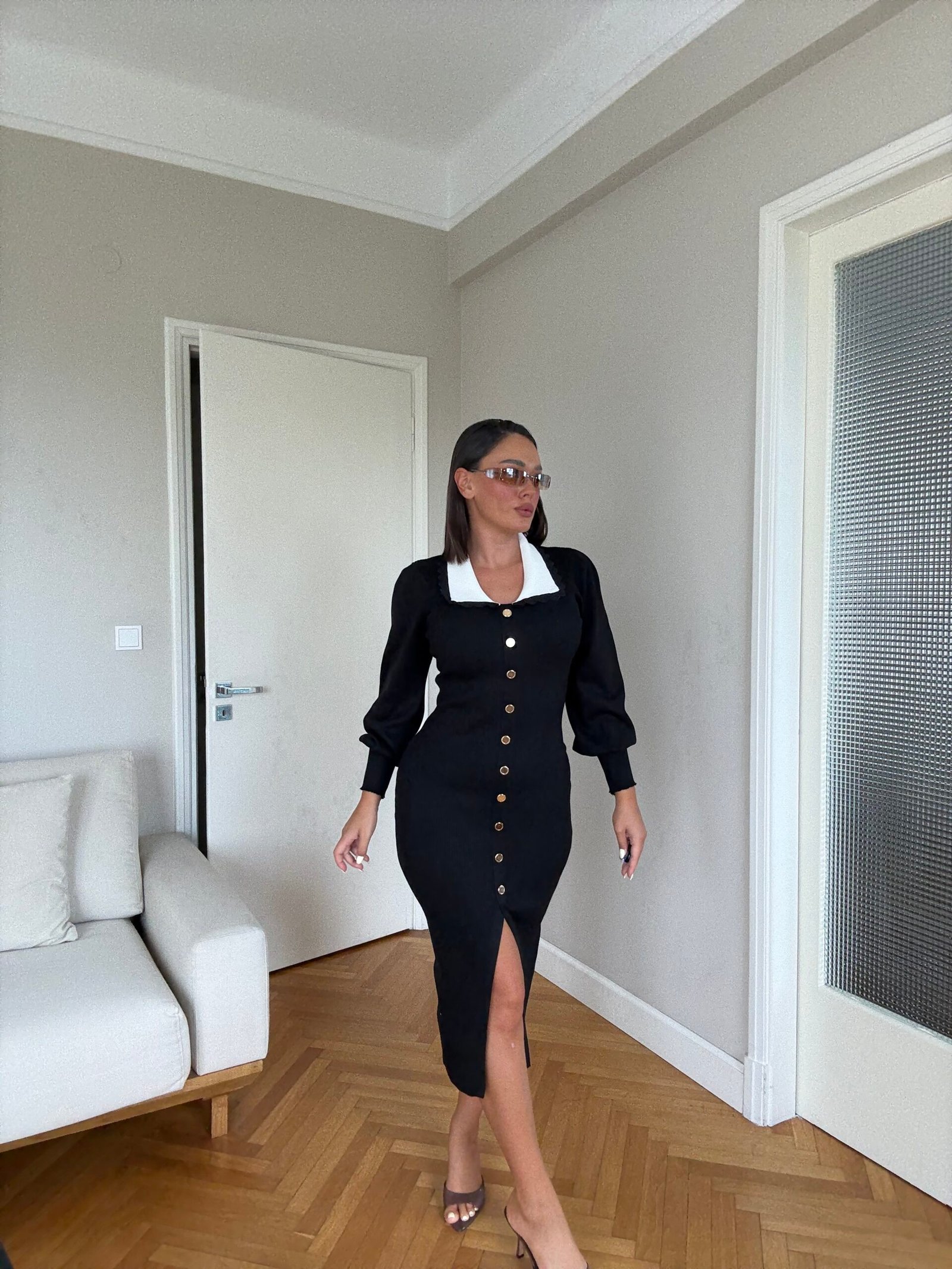 FUSTAN MIDI ME KOPSA & JAKË KONTRASTI