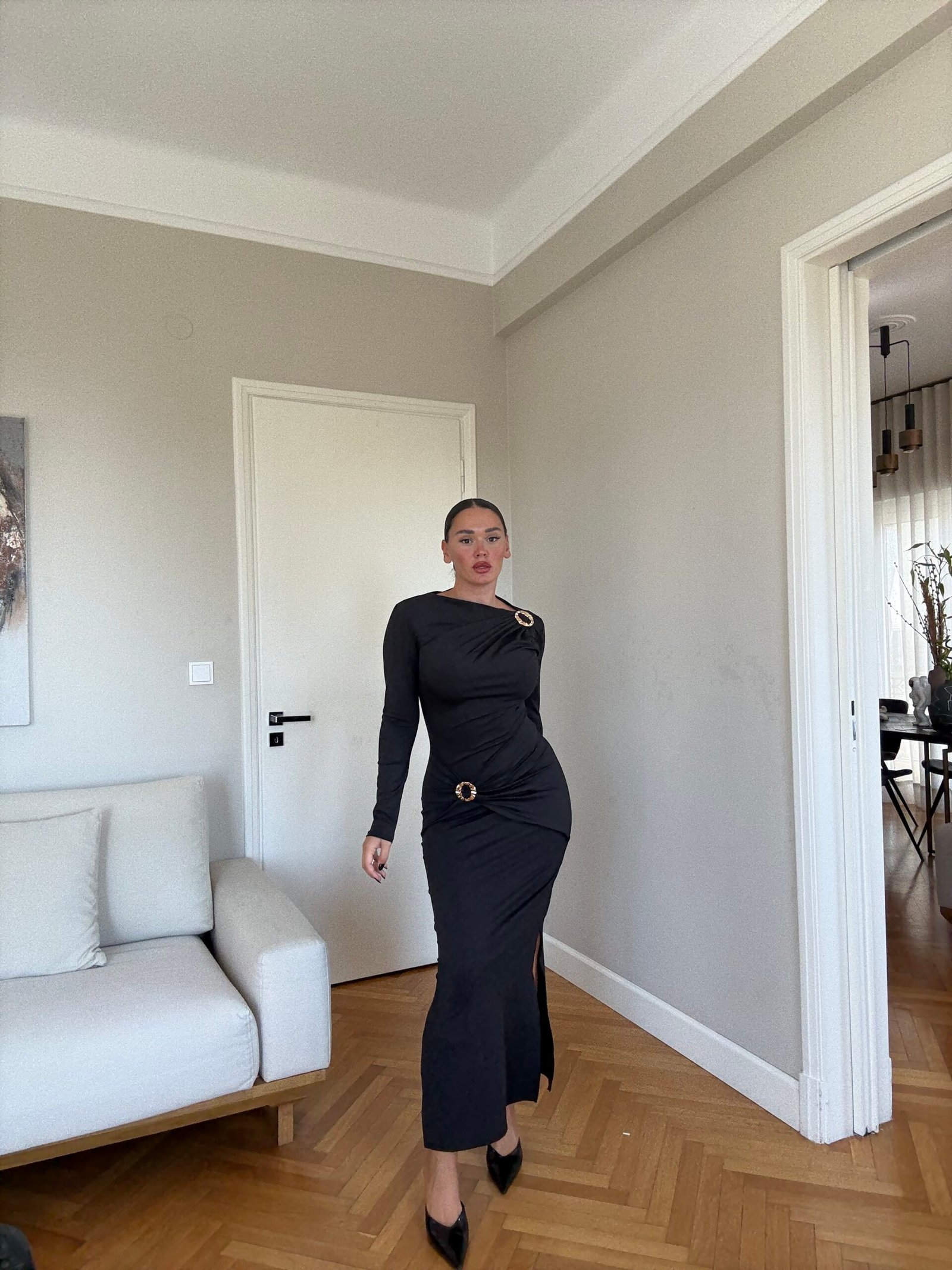 FUSTAN ELEGANT ME DETAJ RRIPI DEKORATIV