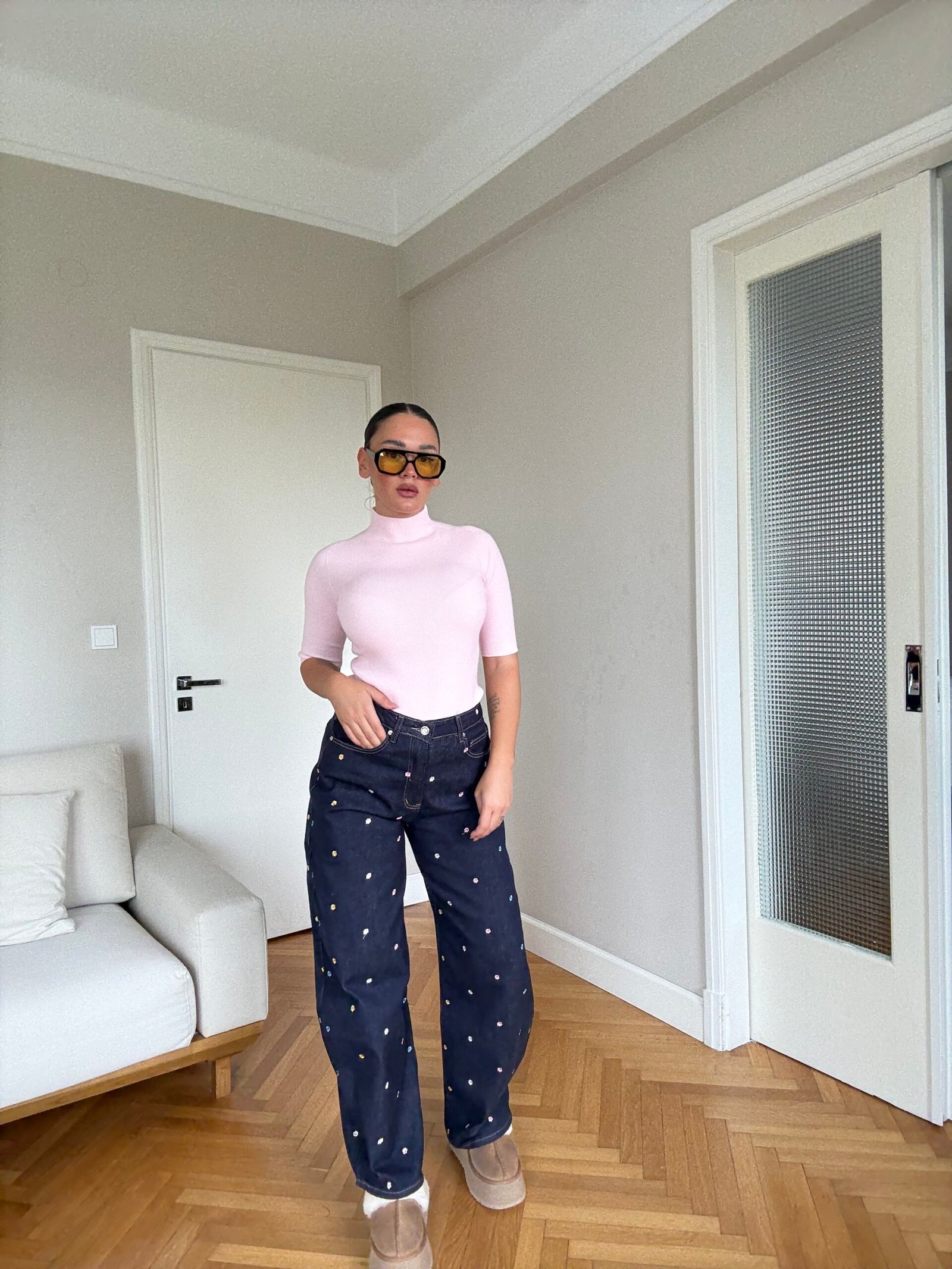 XHINSE BAGGY ME  LULE TË QËNDISURA