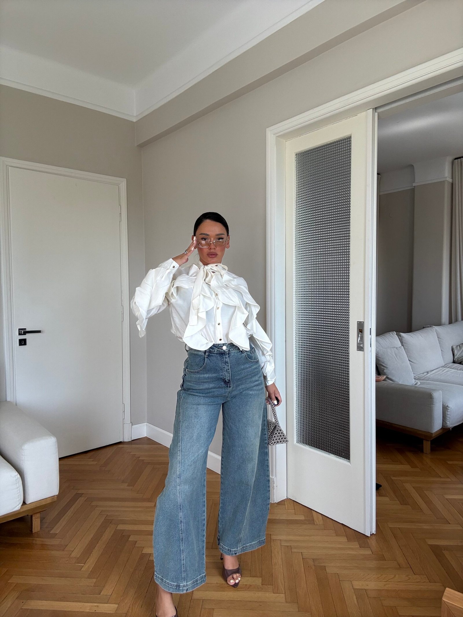 XHINSE BAGGY ELASTIKE ME BEL TË LARTË