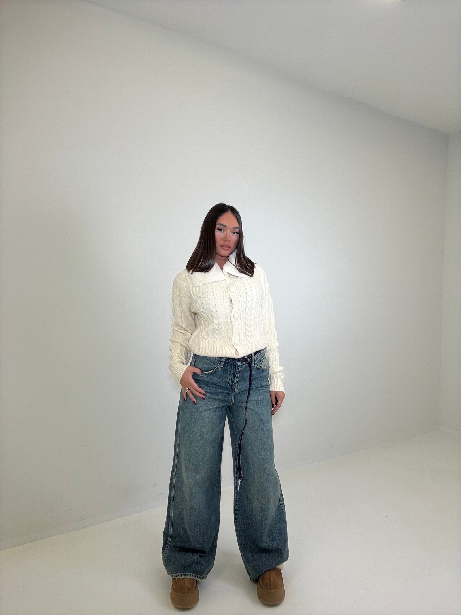 XHINSE TË GJERA ME RRIP TEKSTILI