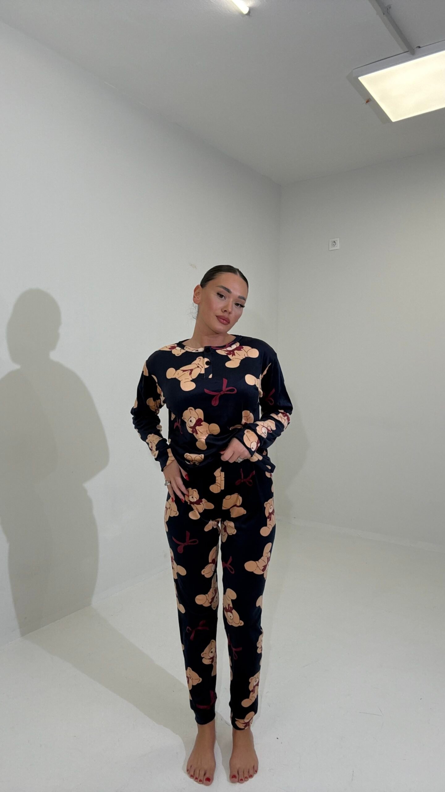 PIZHAMA PELLUSHI ME PRINT TEDDY