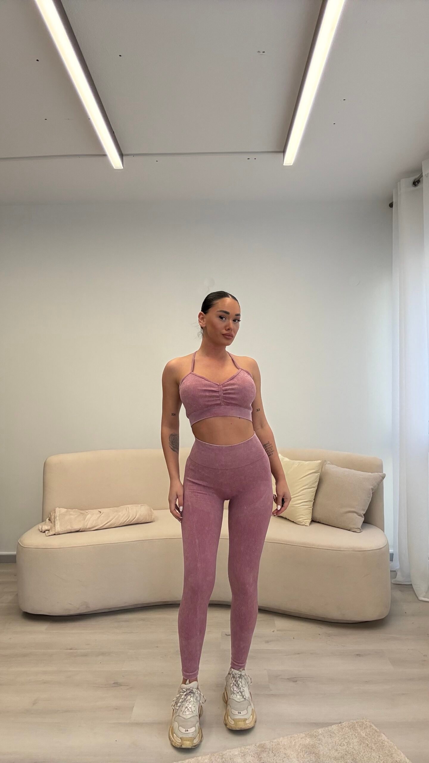 SET SPORTIV SEAMLESS-TOP &LEGGINGS RIBBED