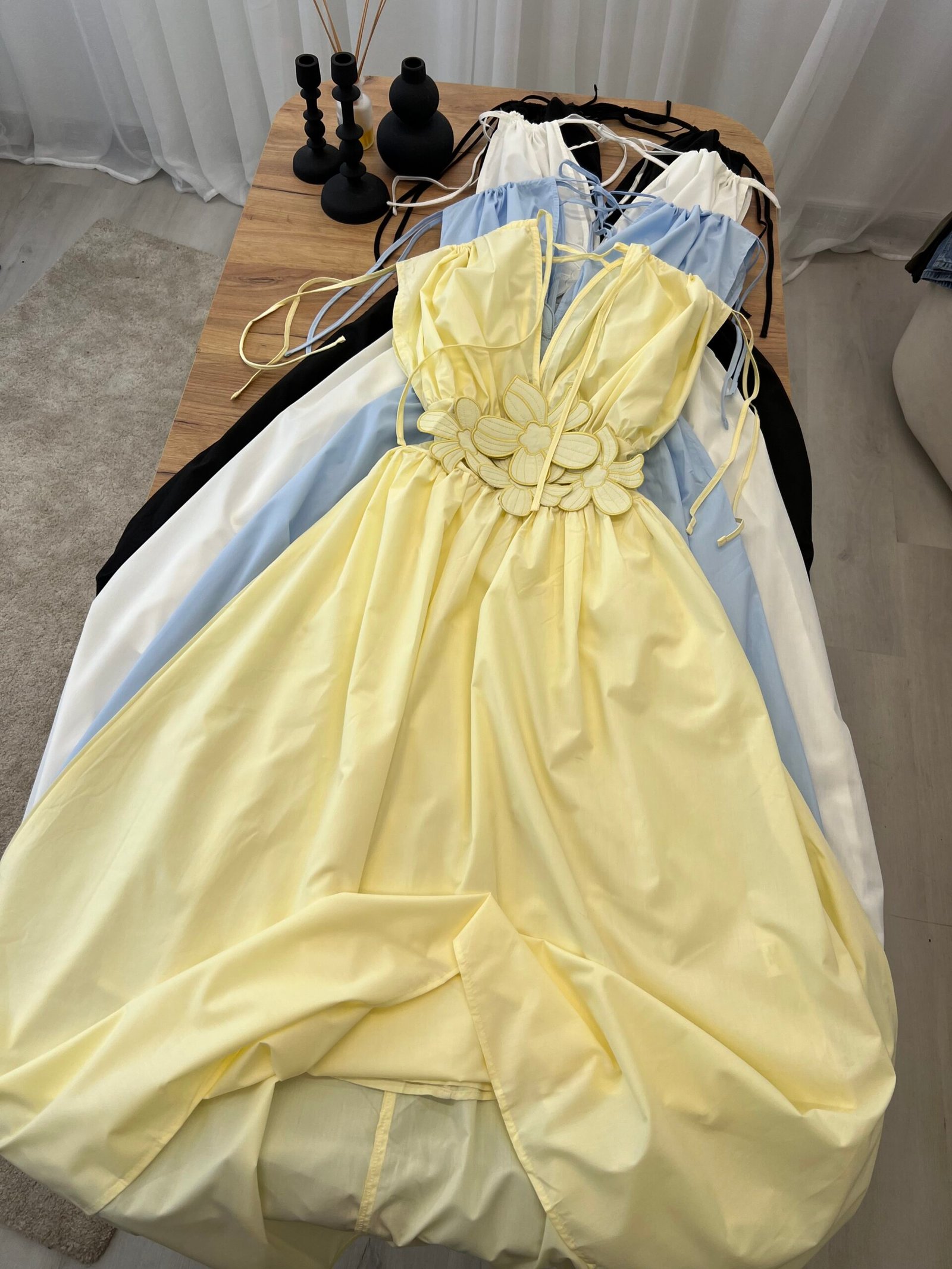 FUSTAN I GJATË PAMBUKU ME DETAJ LULE