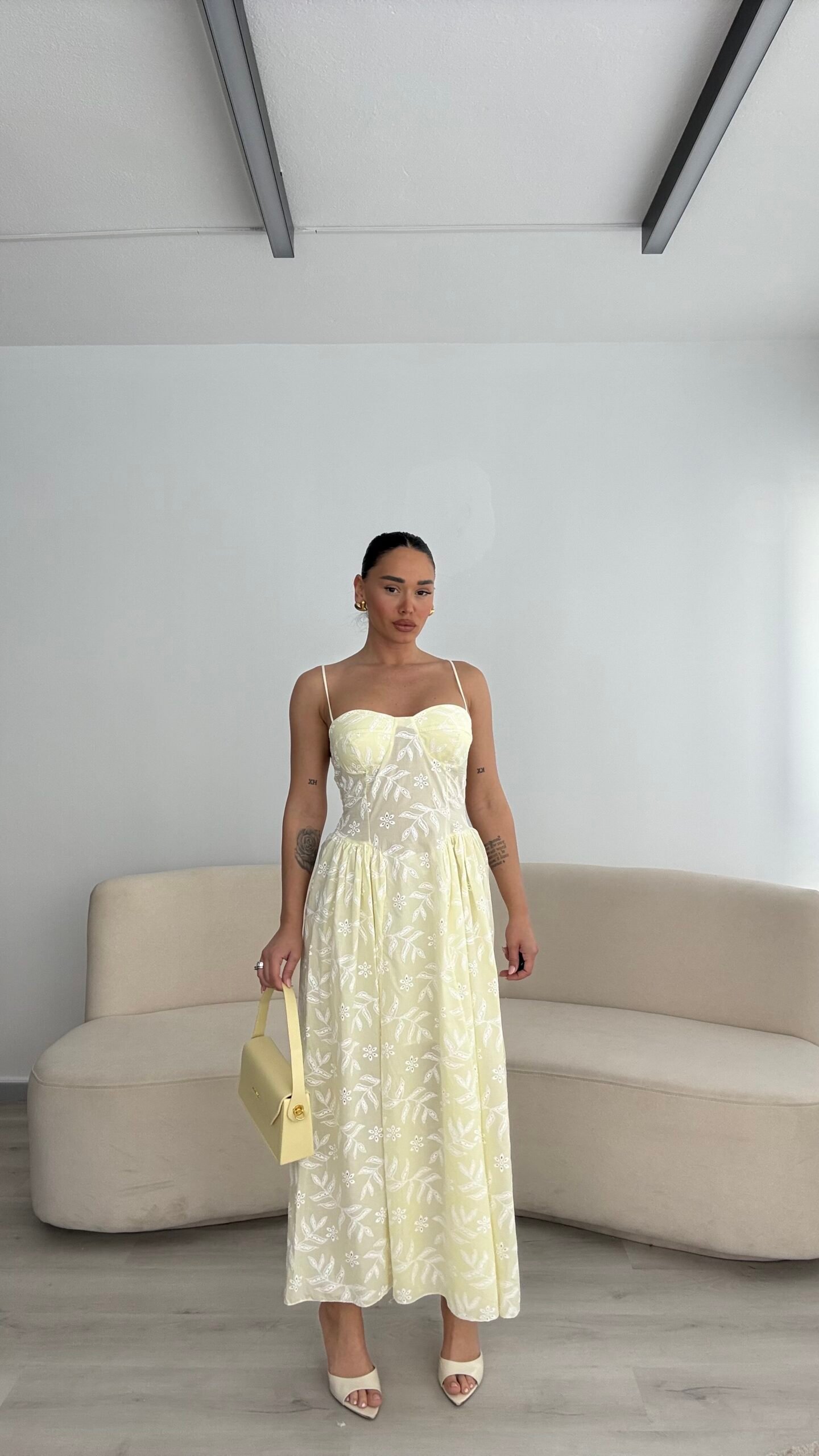 FUSTAN MIDI ME BUST DHE PRINT DELIKAT