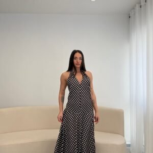 FUSTAN SATEN HALTER POLKA