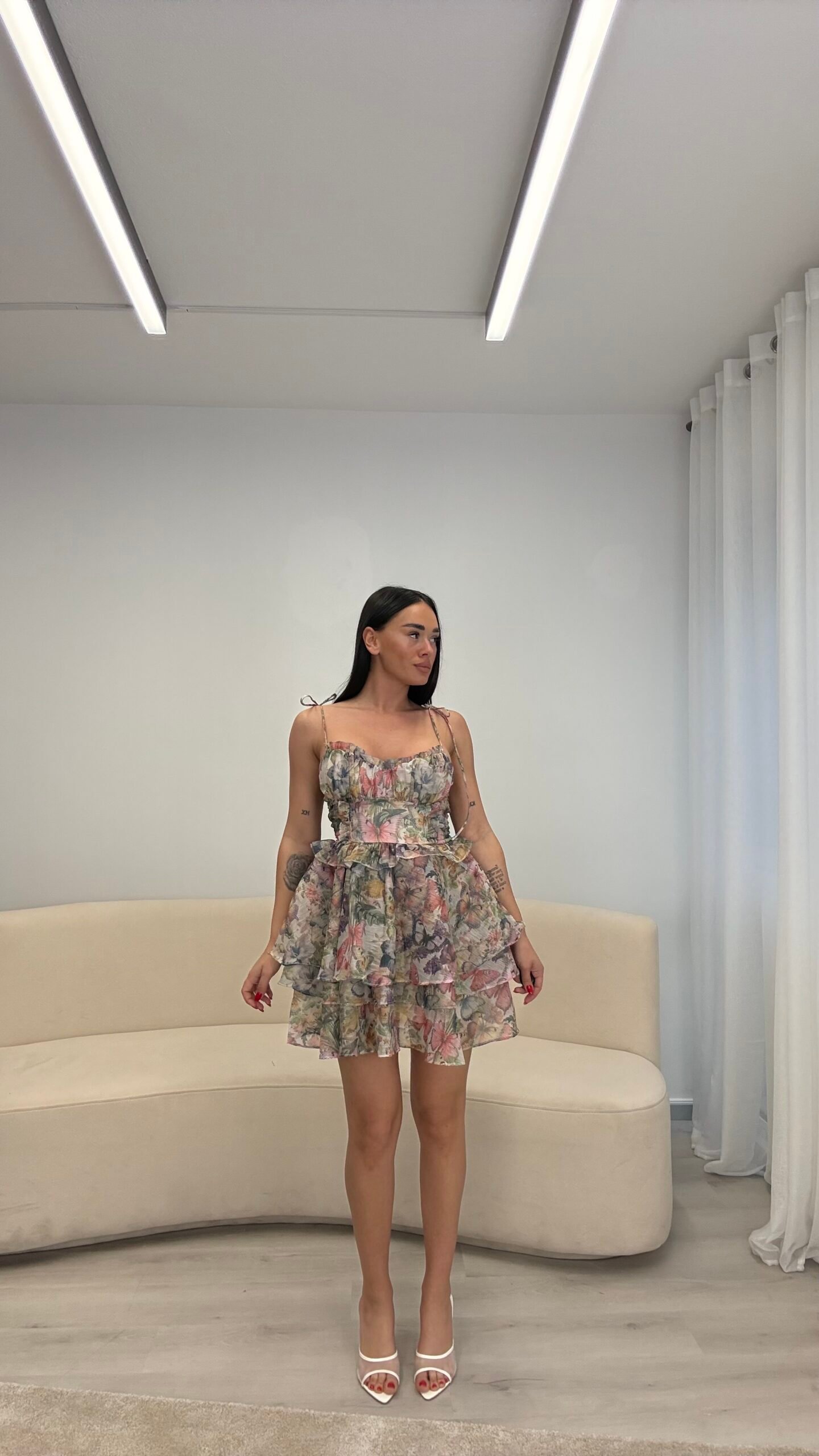 FUSTAN MINI FLORAL – LAYERED RUFFLE